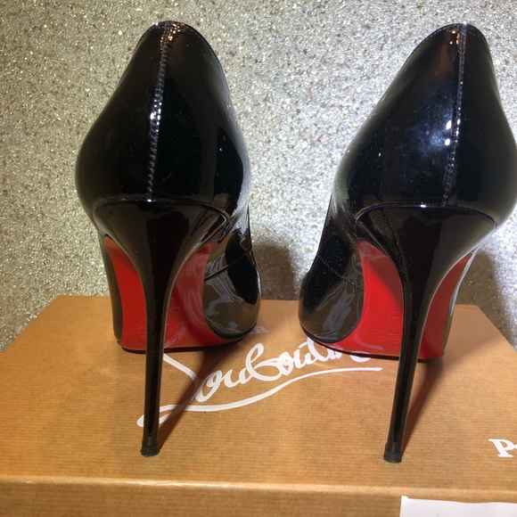 Christian Louboutin 💯 mm black patent pumps 38.5 - Picture 6 of 8
